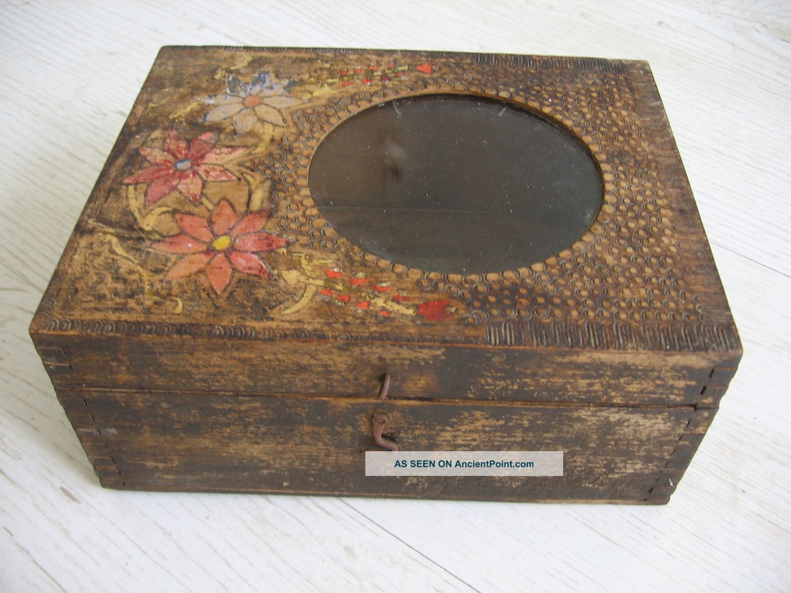 Vintage Antique Bulgarian Wooden Box For Clocks Boxes photo