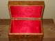 Vintage C.  1950 ' S Detailed Asian Hand Carved Large Satin Lined Box Brass Hardware Boxes photo 7
