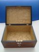 Antique Burled Oak Presentation Document Box W/ Mother Of Pearl Plaque & Key Boxes photo 1