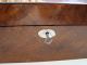 Antique Burled Oak Presentation Document Box W/ Mother Of Pearl Plaque & Key Boxes photo 2