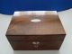 Antique Burled Oak Presentation Document Box W/ Mother Of Pearl Plaque & Key Boxes photo 5