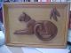 Modernist Wall Picture Lion On Wood Back Ground Awesome Other photo 4