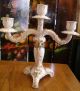Antique Porcelain Candelabra Marked - Possibly Dresden,  Germany Or Austria Candle Holders photo 1
