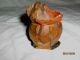 Wood Handcarved Toothpick Holder Fat Man With Large Open Mouth 2.  5x1.  75 