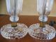 Pair Of Antique Pressed Ribbed Glass Boudoir Vanity Lamps - Need Rewired - Parts Lamps photo 7
