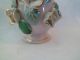 Antique Porcelain 3d Flowers Vase. .  Gorgeous Pink Trimmed In Gold Vases photo 3