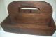 Vintage Rustic Wooden Tool/tote Box With Handle Boxes photo 1