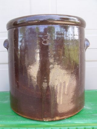 Large Brown Antique Crock photo