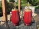 Pair Chinese Oxblood Elephant Head Handle Lamp Lamps Vases photo 4