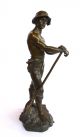 Bronze Statue By Charles Levy,  C.  1890,  Le Faneur Metalware photo 1