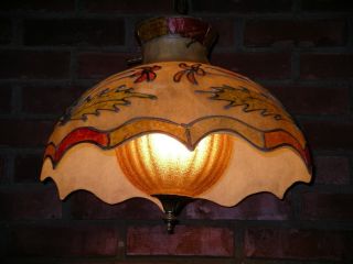 Vintage1960 ' S Mid Century Fiberglass Swag Lamp Light photo