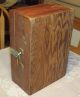 Antique Hand Made Wood Wooden Box Marked Vfw Aux Treasure Cash Chest 16x11x6 Boxes photo 5