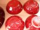 Vintage Glass Ruby Red Fruit Bowl With 4 Smaller Bowls Bowls photo 2