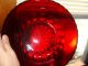 Vintage Glass Ruby Red Fruit Bowl With 4 Smaller Bowls Bowls photo 5