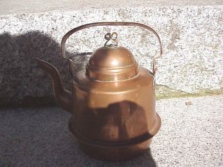 Signed Copper Knut Eriksson Sweden Teapot - Very Attractive Form photo