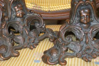 19th Century Bronze Candleholders Marked & Numbered photo