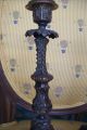 19th Century Bronze Candleholders Marked & Numbered Metalware photo 2