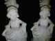 Antique Little Girls Maidens Candle Holders Light Bulbs Drgm Registered Germany Figurines photo 3