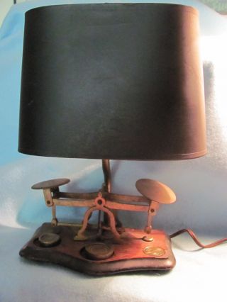 Antique Small Desk Scale Lamp photo