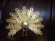 Antique Ornate Brass & Crystal&rhinestone Oranment Figure Of Peacock Metalware photo 2