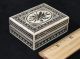 Small Antique Early 19thc French Silver Inlaid Bone Trinket Box Nr Boxes photo 1