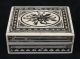Small Antique Early 19thc French Silver Inlaid Bone Trinket Box Nr Boxes photo 2