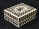 Small Antique Early 19thc French Silver Inlaid Bone Trinket Box Nr Boxes photo 4