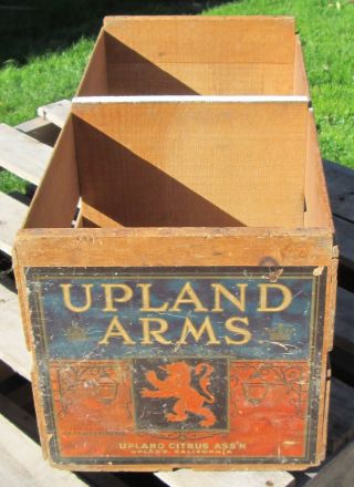 Antique Upland Arms Upland Citrus Assn.  Wooden Fruit Crate,  Multi Use Item photo