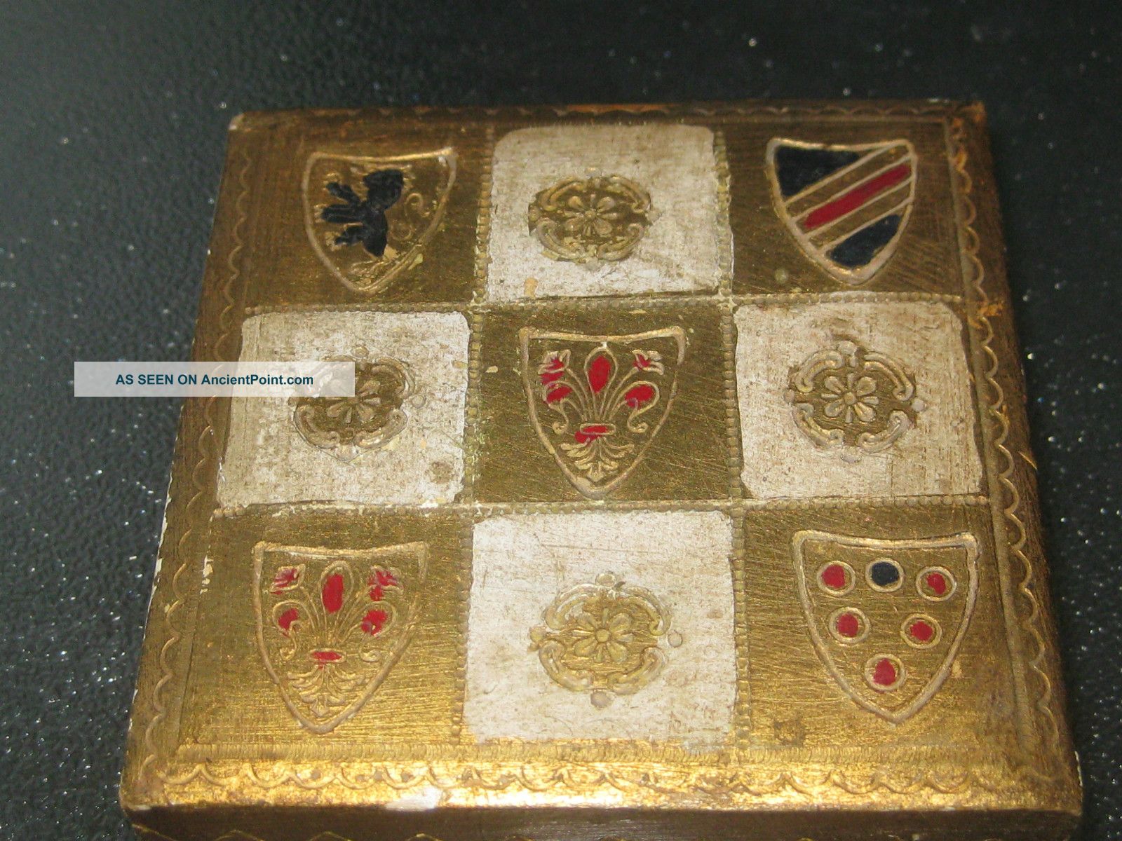 Vintage Venetian Box W Coat Of Arms Boxes photo