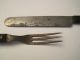 Antique Civil War Period Plate,  Bowls,  Knife & Fork Metalware photo 11