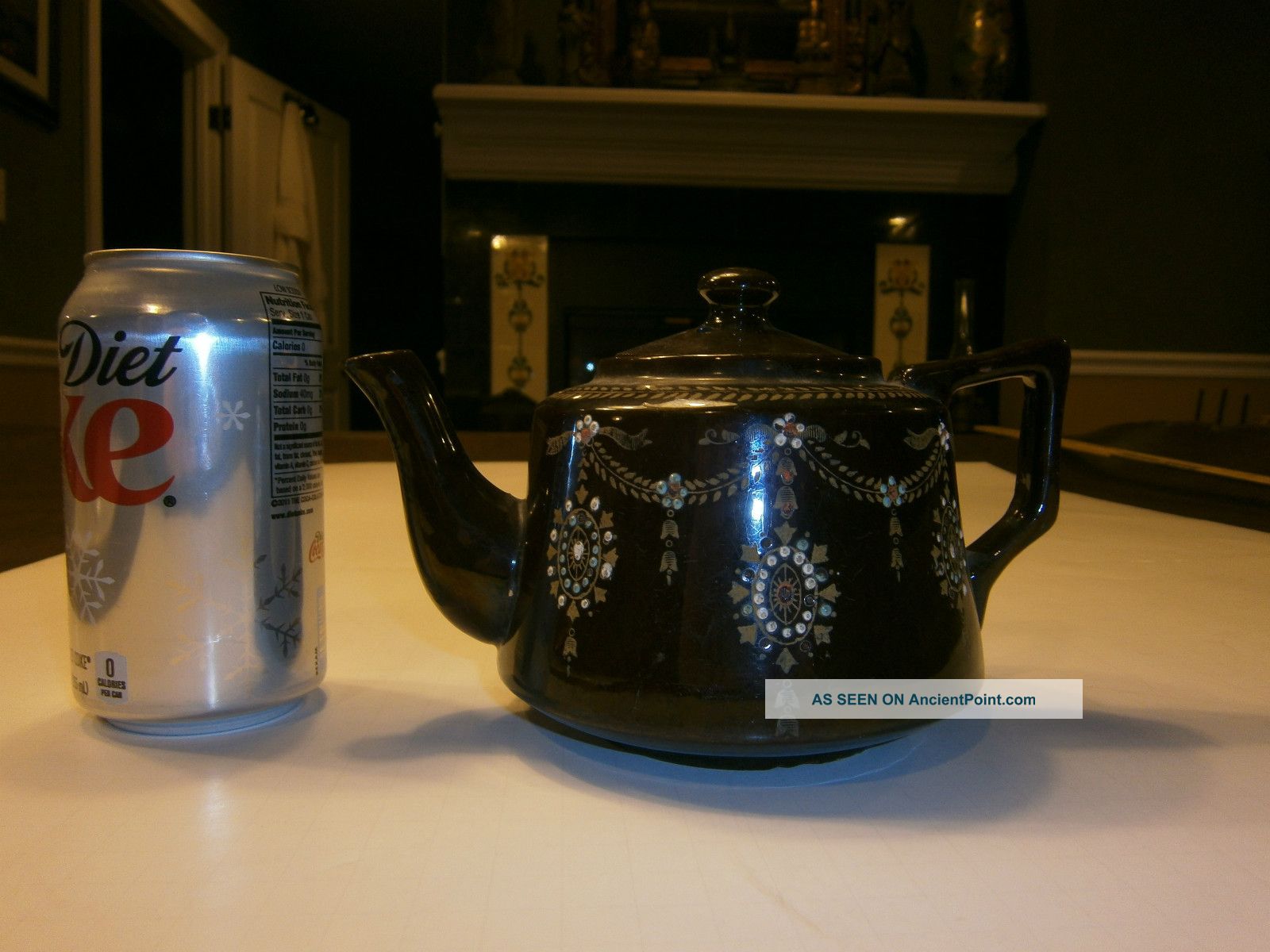 English Antique Brown Teapot With Raised Design Teapots & Tea Sets photo