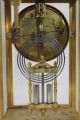 Antique French Brass Crystal Regulator Clock W/ Providence Ri Porcelain Face Clocks photo 9