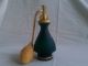 Antique German Perfume Atomizer Bottle In Green And Gold - Needs Repair Perfume Bottles photo 1