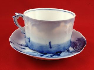 Rosenthal Delft Scene Germany Sanssouci Tea Cup And Saucer photo