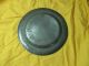 Antique Pewter Dish With Makers Mark 8 1/2 