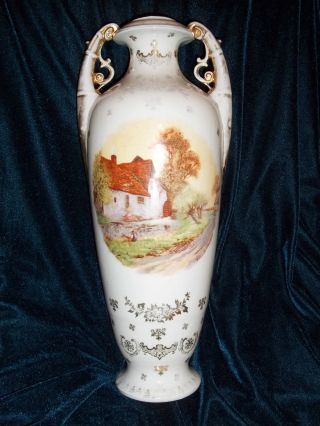 Vintage Crown Victoria Austria Vase With Handles Large photo