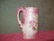 Vintage Victorian Shabby Roses Ceramic Pitcher Pink Cream Eden Rose Gorgeous Pitchers photo 4