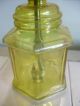 Mid - Century Blenko Yellow Depression Glass Lamp Art Deco Shade Lamps photo 1