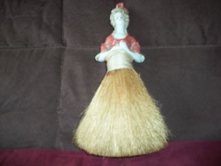 Half Doll Victorian Era Woman Wisk Broom German photo