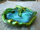 Charming Multicolor Zsolnay Eosin Lobster Dish Porcelain - Hand - Painted - Hungary Platters & Trays photo 3
