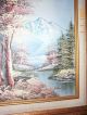 Vtg~fine Art~thick Oil Painting~landscape~signed J Hardy~mountain~lake~woods~wow Other photo 2
