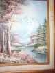 Vtg~fine Art~thick Oil Painting~landscape~signed J Hardy~mountain~lake~woods~wow Other photo 5