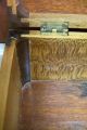 Vtg.  Tiger Maple / Mahogany Wood Document Box/ Caddy With Lock /key Boxes photo 4