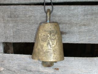 Antique Handcrafted Brass Caw And Sheep Bell photo