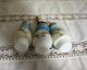 Victorian Hand Painted Shades Of Blue Opaque Glass Condiment Set On Tray Other photo 4