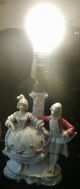 Porcelain Boudoir Lamp - 19th Century Giesshubel - 2 Figurines - Works - Germany 17189 Lamps photo 9