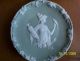 Antique Light Green Jasper Ware Plaque - 4 5/8 In.  In Diameter Other photo 1