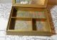 Vintage Antique Wooden Glass Pictorial Jewelry Box 11 ' X 9  Look Boxes photo 11