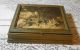Vintage Antique Wooden Glass Pictorial Jewelry Box 11 ' X 9  Look Boxes photo 1