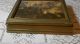Vintage Antique Wooden Glass Pictorial Jewelry Box 11 ' X 9  Look Boxes photo 5